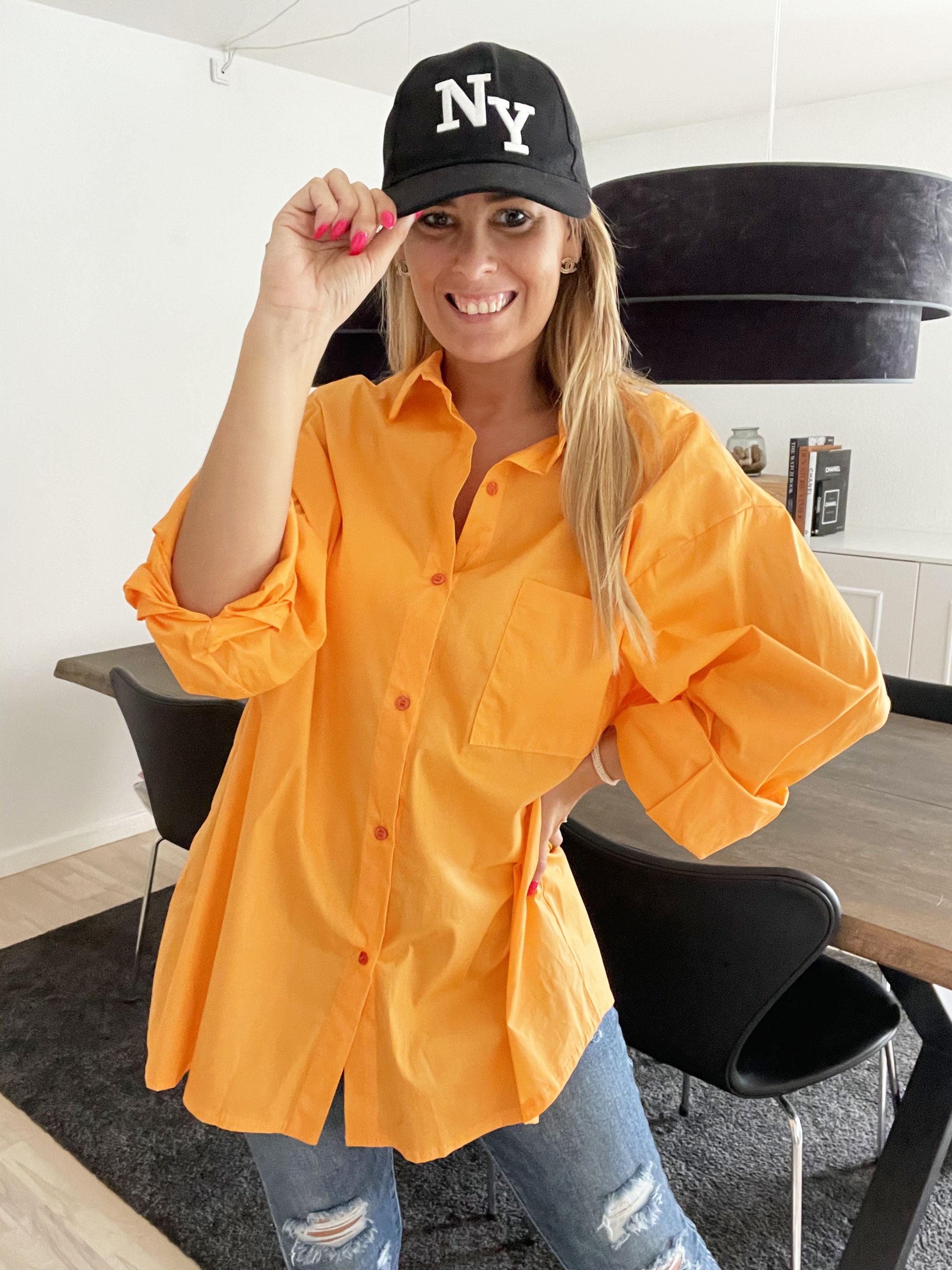 Verona - Oversized skjorte med stor lomme